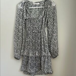 Abercrombie & Fitch Floral Long Sleeve Mini Dress